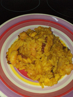 Una foto de Arroz meloso con pulpo y langostinos