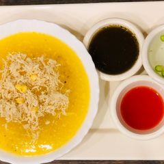 A picture of Chicken corn soup.