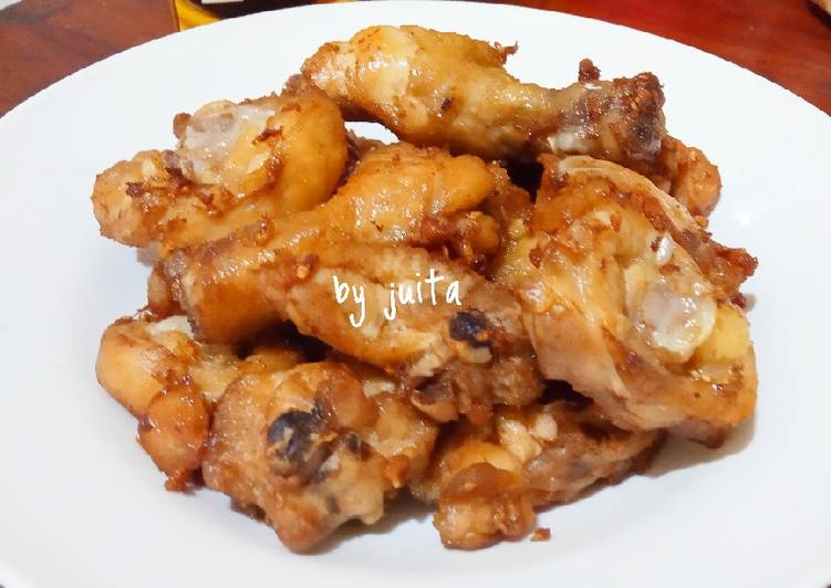 Cara Membuat Ayam goreng bumbu saus tiram yang simpel