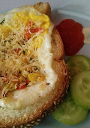Foto resep Egg Spice bread toasted