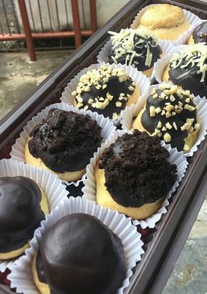 Foto resep Kue Soes Topping Coklat