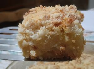 Una foto de Crumble de pera