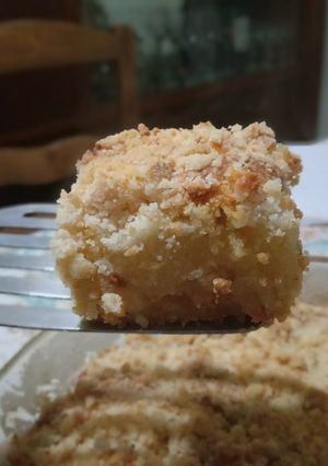 Una foto de Crumble de pera