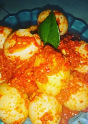Foto resep Balado telor praktis & lezat