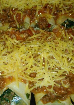 Una foto de Canelones de acelga