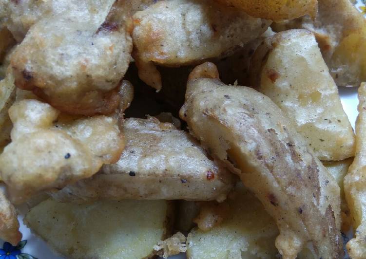 Potato wedges kentang goreng ala ala