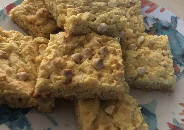 Steps to Prepare Super Quick Homemade White chocolate chip blondies