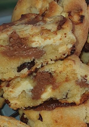 Une photo de Cookies raisins secs, double choco