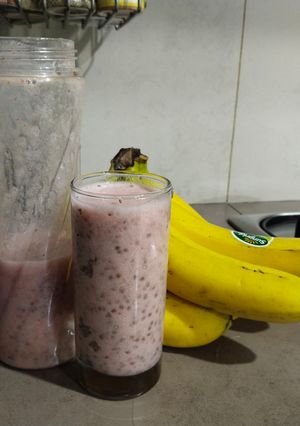 Foto resep Jus pisang, chiaseed&strawberry