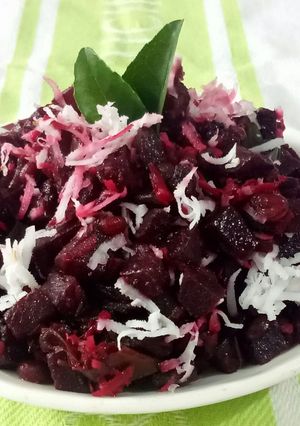 A picture of Beetroot Poriyal.