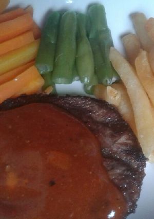Foto resep Steak daging kisi saos lada hitam