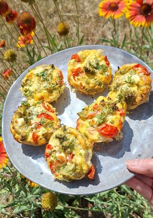 Une photo de Muffins œufs, légumes et fêta