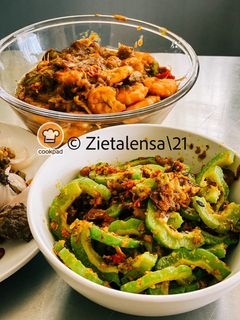 Gambar Peria goreng telur