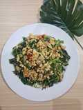 Tumis bayam telur. Sat Set Anti Langung