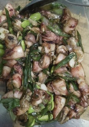 Foto resep Oseng cumi asin pete