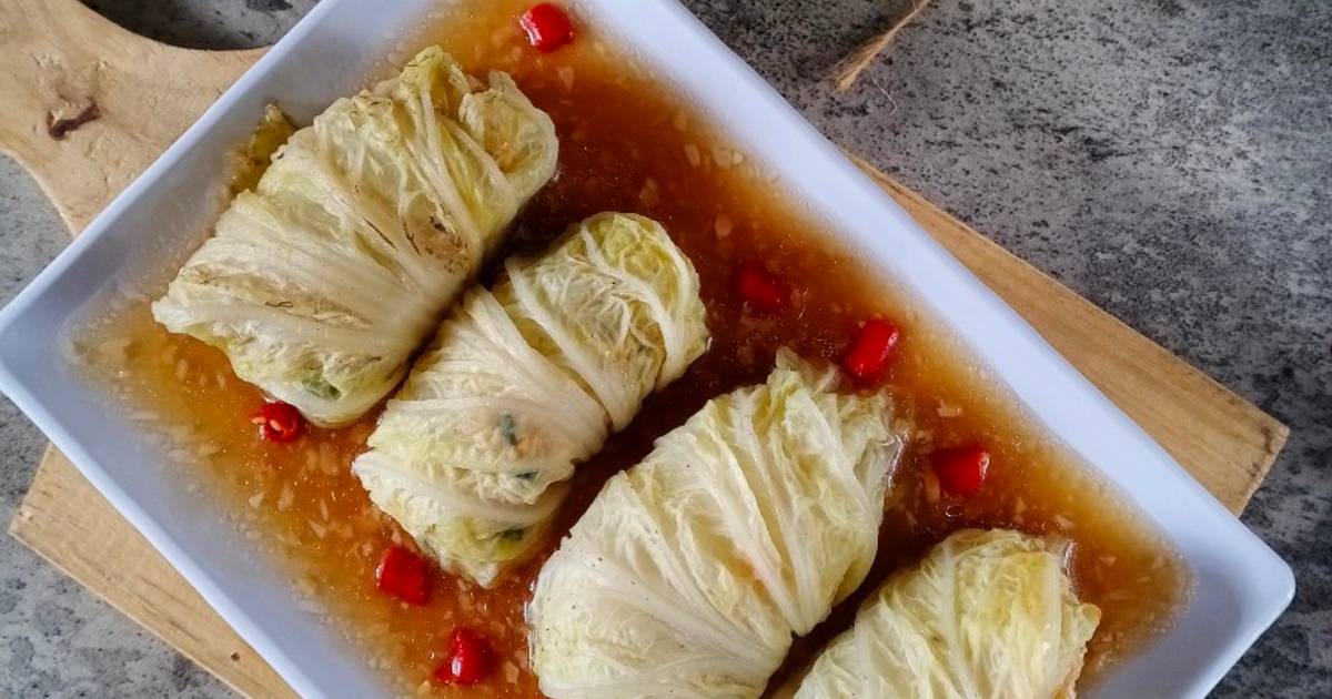 Resep Sawi Gulung Isi Ayam Oleh Yuyun S Cookpad