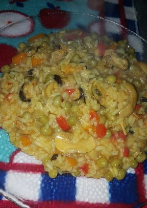 Una foto de Arroz tipo paella