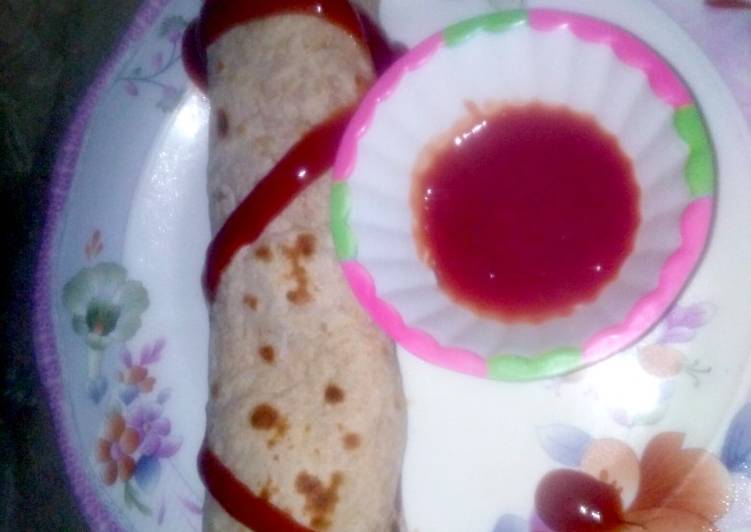 Easiest Way to Make Ultimate Cheesy vegetable roti roll