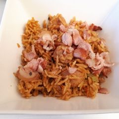 A picture of Sausage paella.