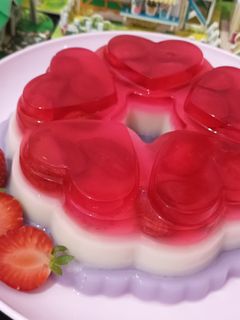 Foto resep Pudding Topping Stroberi 🍓🍓🍓🍮