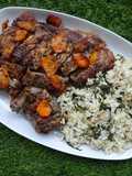 Entrecosto assado com Arroz de Farinheira e Grelos