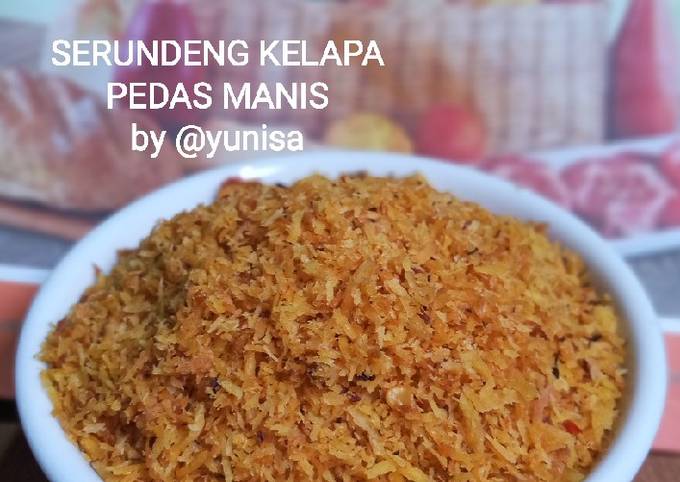 Ini dia! Resep  bikin Serundeng kelapa pedas manis  sesuai selera