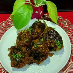 Stuffed Brinjal Masala Fry A picture of Stuffed Brinjal Masala Fry.