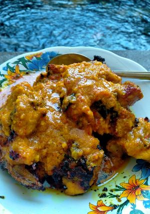 Foto resep Ayam panggang bumbu kuning