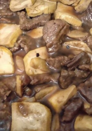 A picture of Beef and Tofu Blackpepper.