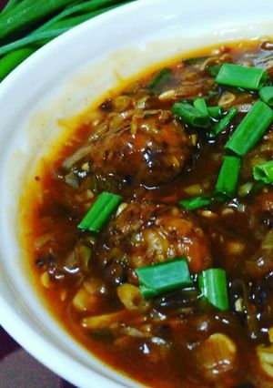 A picture of Veg Manchurian.