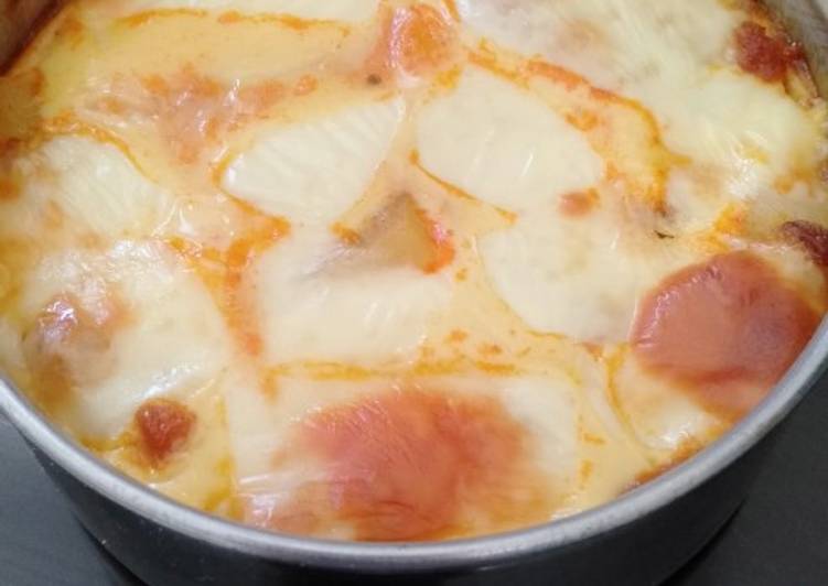 Langkah Mudah untuk Membuat Potato bolognese mozarella Anti Gagal