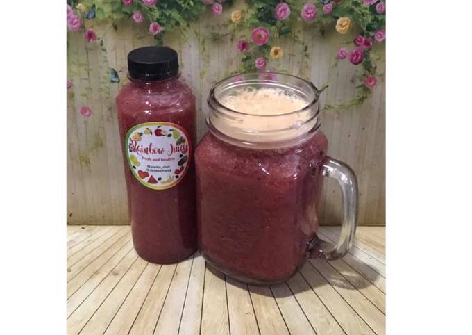 Resep Diet Juice Raspberry Dark Cherry Orange Cucumber Apple Purple Cabbage, Menggugah Selera