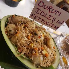A picture of Durum Idlis in fettuccine.