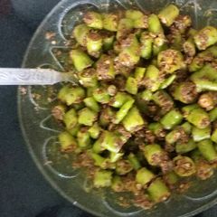 A picture of Instant green chilli ka achar.