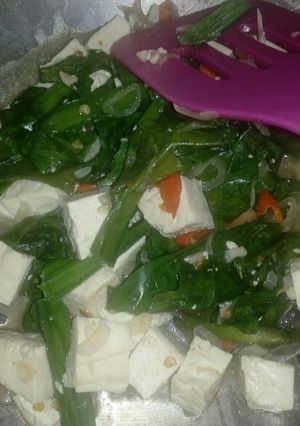 Foto resep 6. Tumis genjer tahu