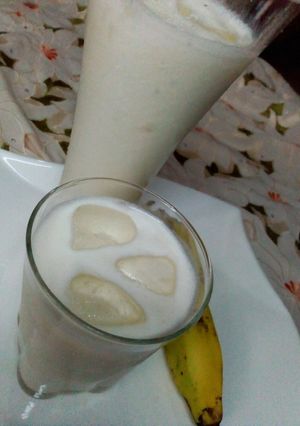 A picture of Peanut butter Banana smoothie.