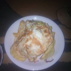 A picture of Fried Yam& eggs.