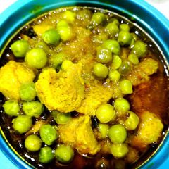 Matar,soyabean veg A picture of Matar,soyabean veg.
