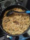 Arroz salteado con vegetales y salsa china