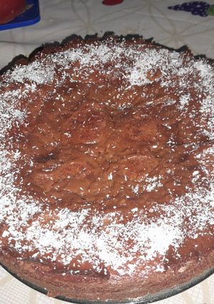 Una foto de Torta de dulce de leche y coco rallado
