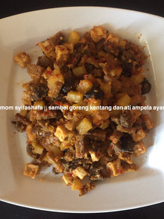 Foto resep Sambal goreng kentang, ati ampela ayam, tahu dan tempe