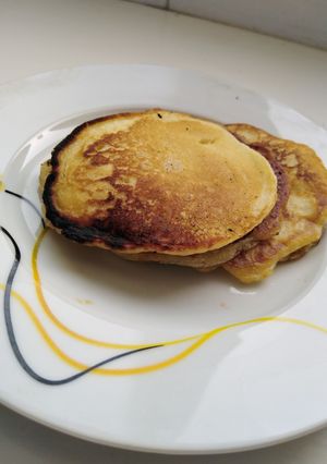 صورة لوصفة بان كيك منزلية 🤤