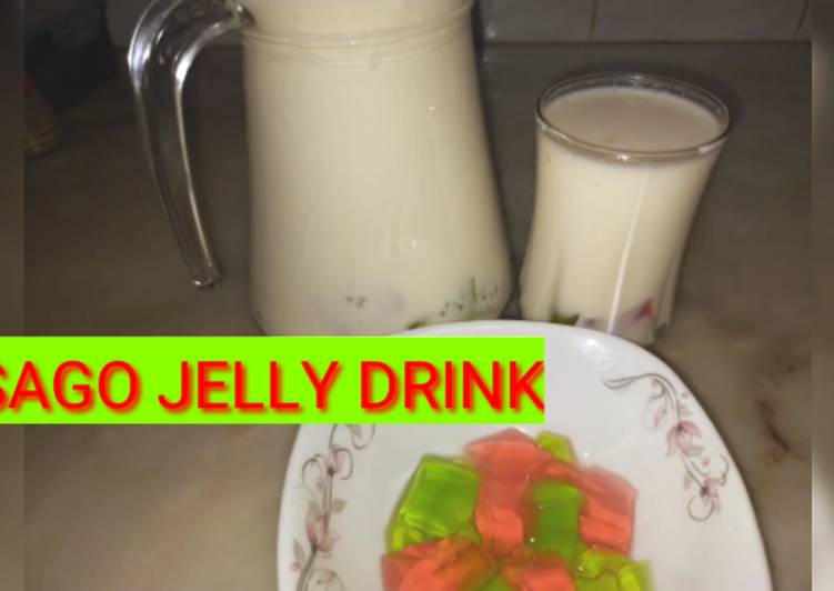 Simple Way to Make Quick Sago jelly refreshing drink