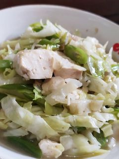 Foto resep Tumis sayur kol, buncis & tahu putih simple