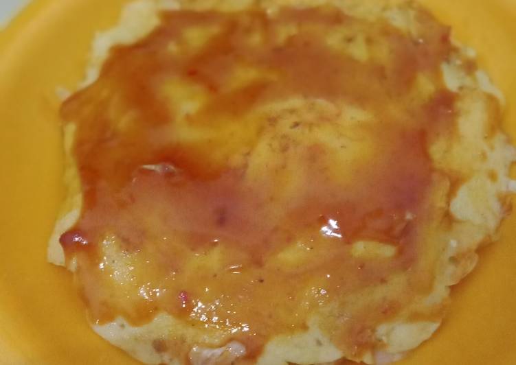 Resep Onomiyaki With Takoyaki Home Made Sauce Yang Gurih