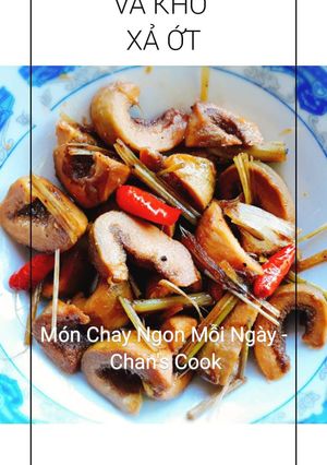 Hình của món Vả kho xả ớt chay.