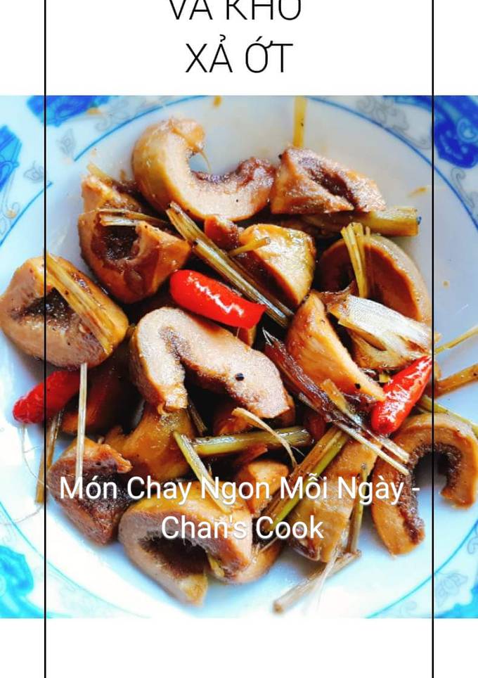 Hình của món Vả kho xả ớt chay.