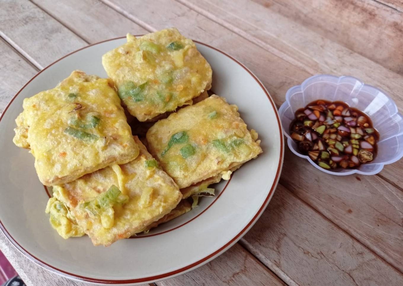 Tempe Mendoan + sambal cocol enak