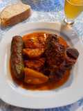 Zygouri Kapama with Potatoes and Zucchini