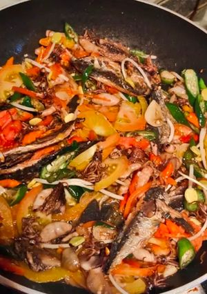 Foto resep Tumis terong, klotok dan asin cumi ijo ale